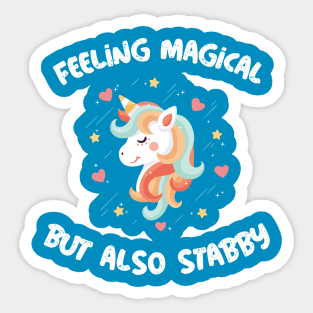 feeling magical but also stabby Sticker